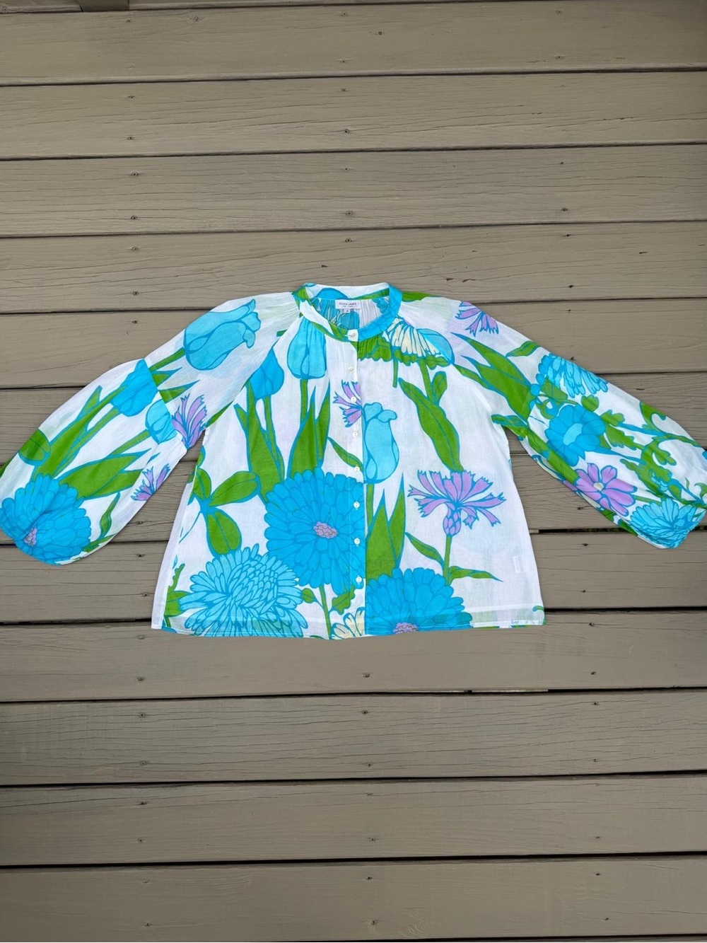 Olivia James The Label long-sleeve button-front  top